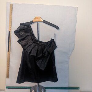 My Collection Women's Black One Shoulder Top